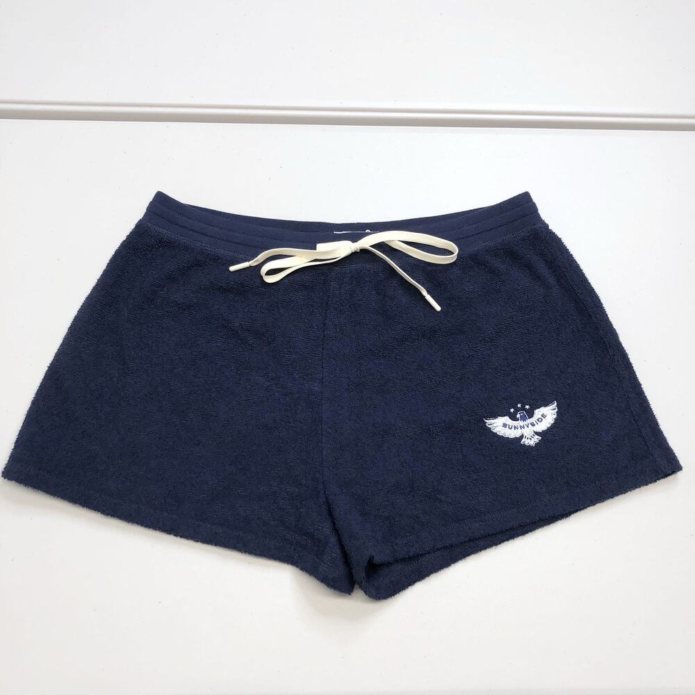 Outerknown Hightide Terry Cloth Sweat Shorts Women’s Blue Organic Large